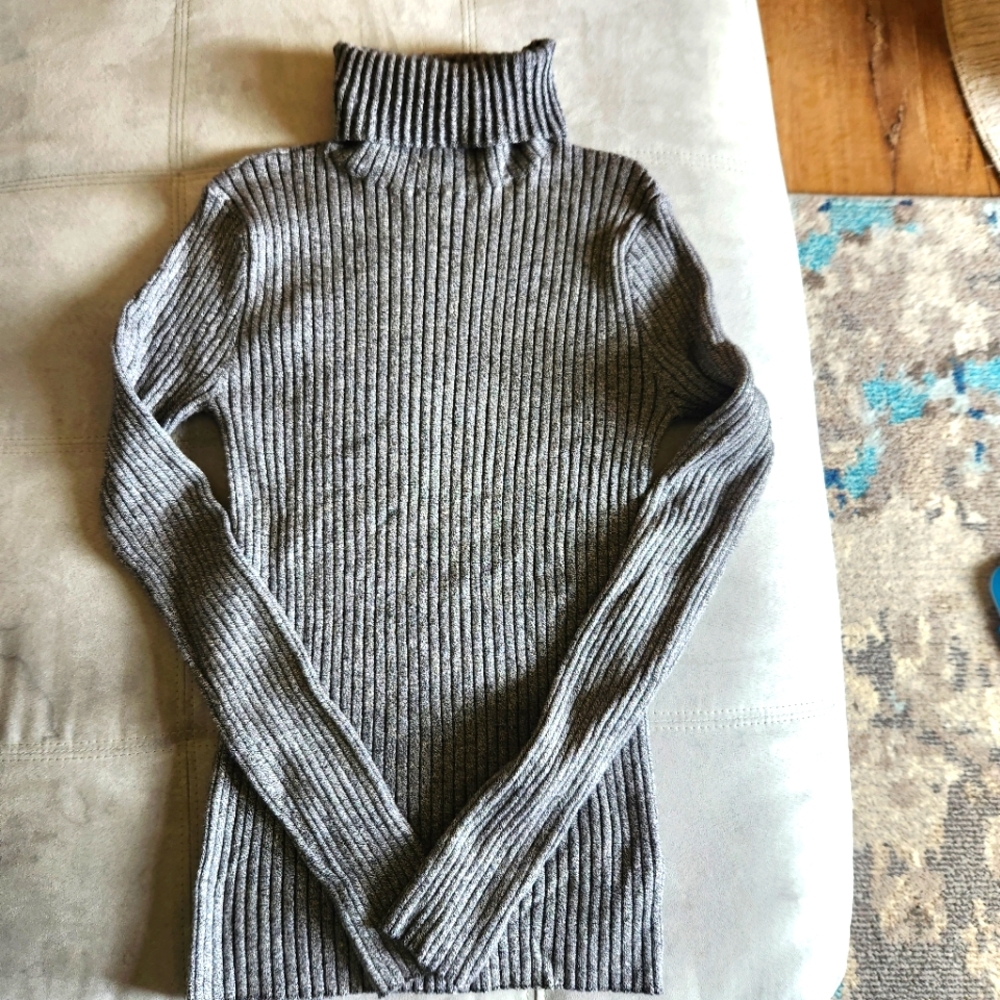 Gray Turtleneck Sweater
